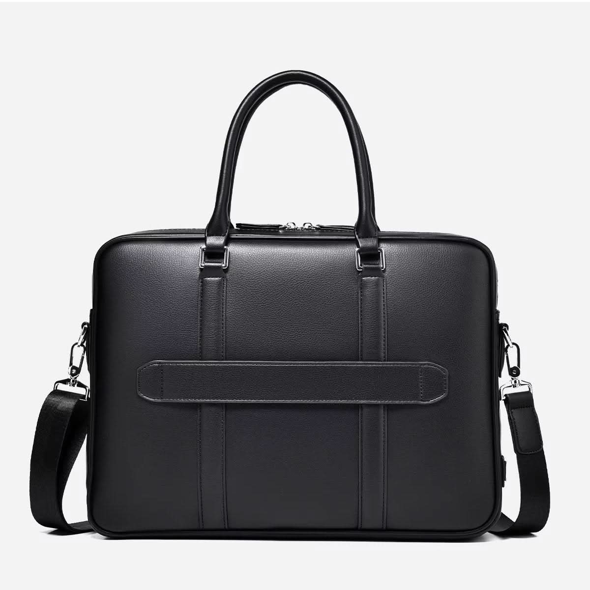 Manhattan Leather Business Laptop Briefcase Crossbody Handbag