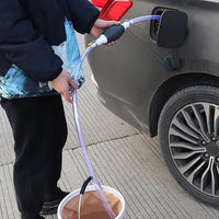 Manual Liquid Transfer Pump with Flexible Hose for Fuel, Oil, and Water