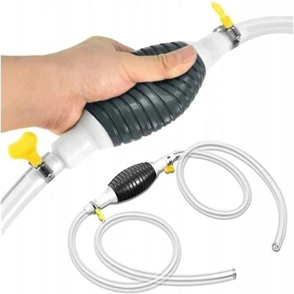 Manual Liquid Transfer Pump with Flexible Hose for Fuel, Oil, and Water