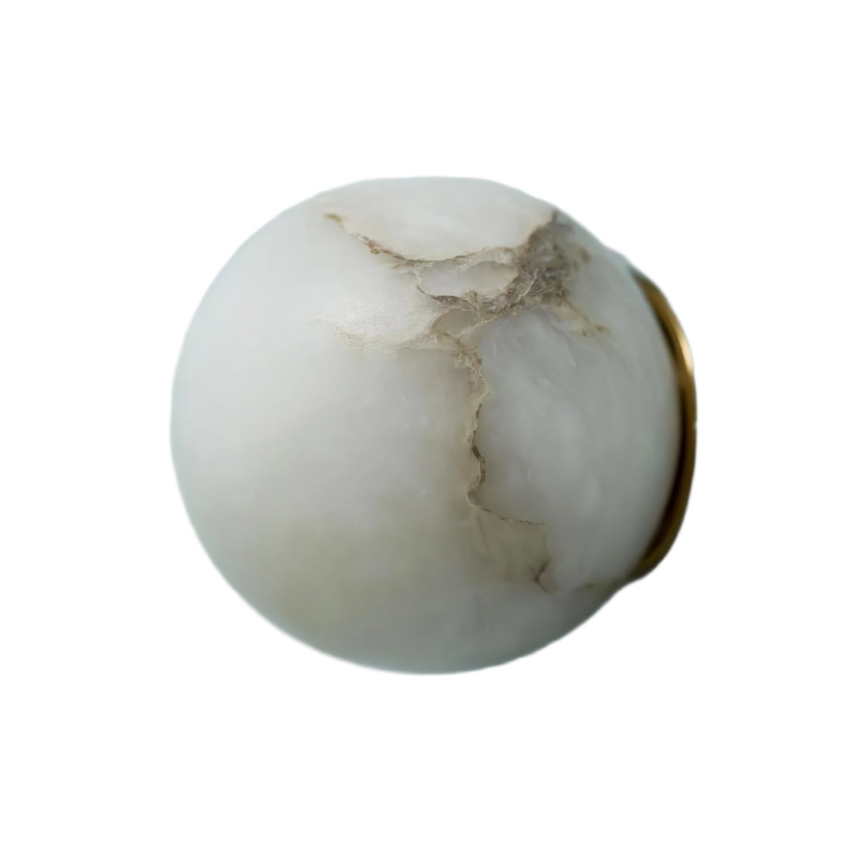 Marble Orb Wall Sconce - LED 1-Light - Modern Japandi Lighting - Image 1