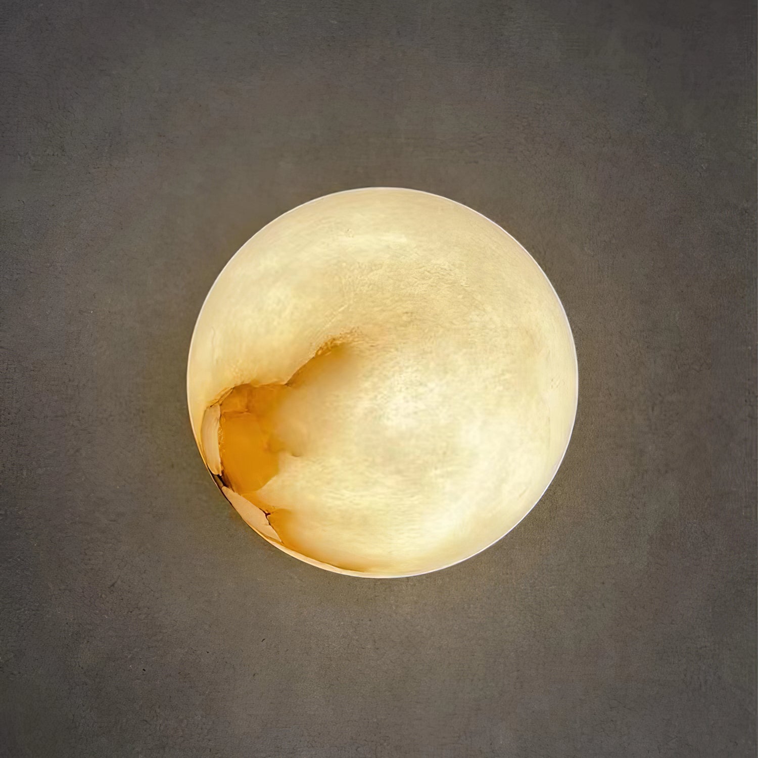 Marble Orb Wall Sconce - LED 1-Light - Modern Japandi Lighting - Image 3