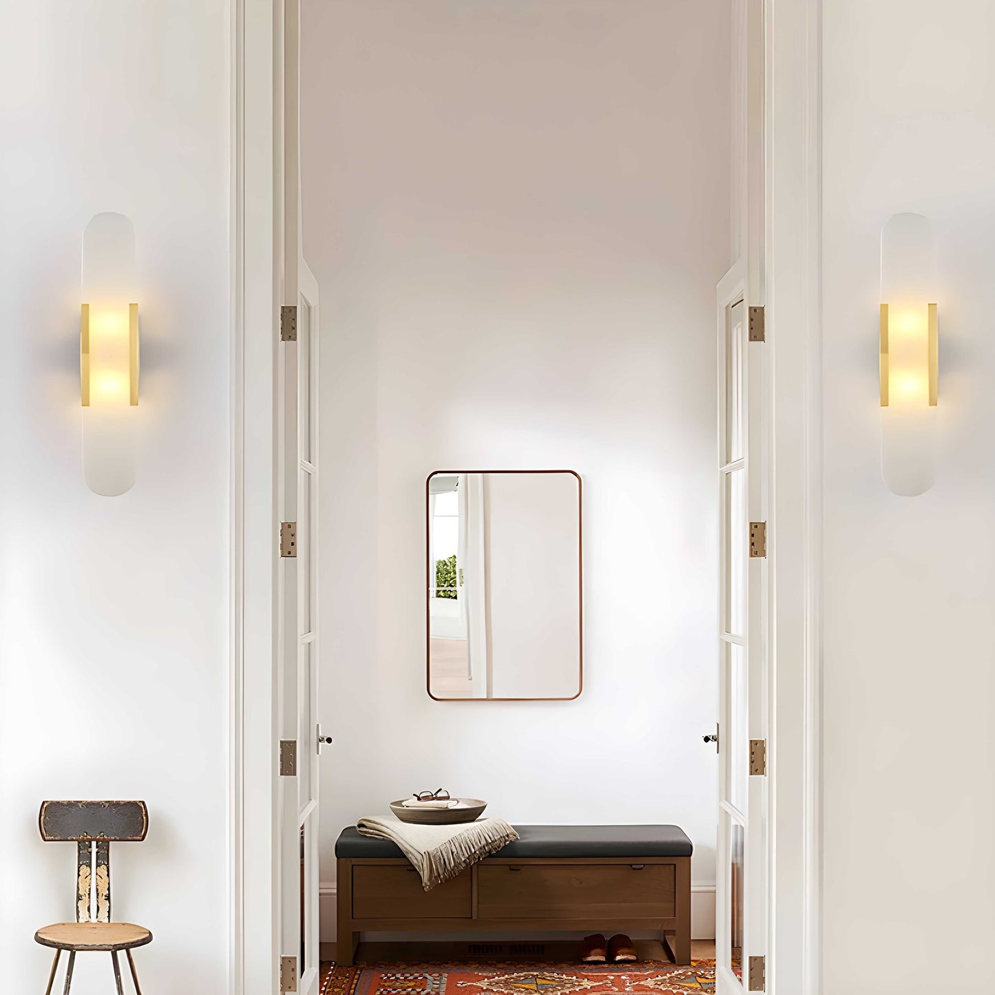 Marble Wall Sconce - Elegant LED Wall Lamp - Modern Lighting Fixture - Image 4