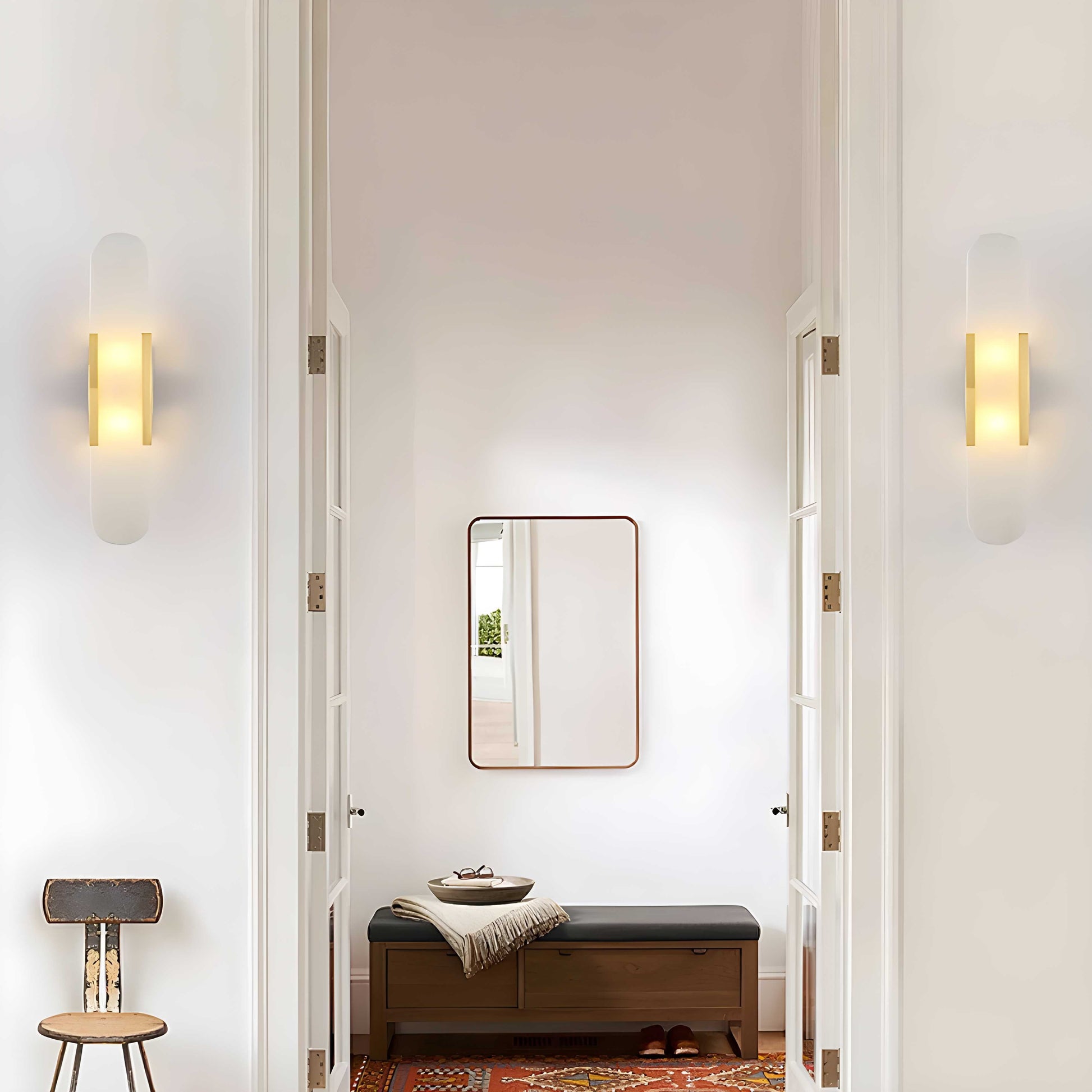 Marble Wall Sconce - Elegant LED Wall Lamp - Modern Lighting Fixture - Image 4