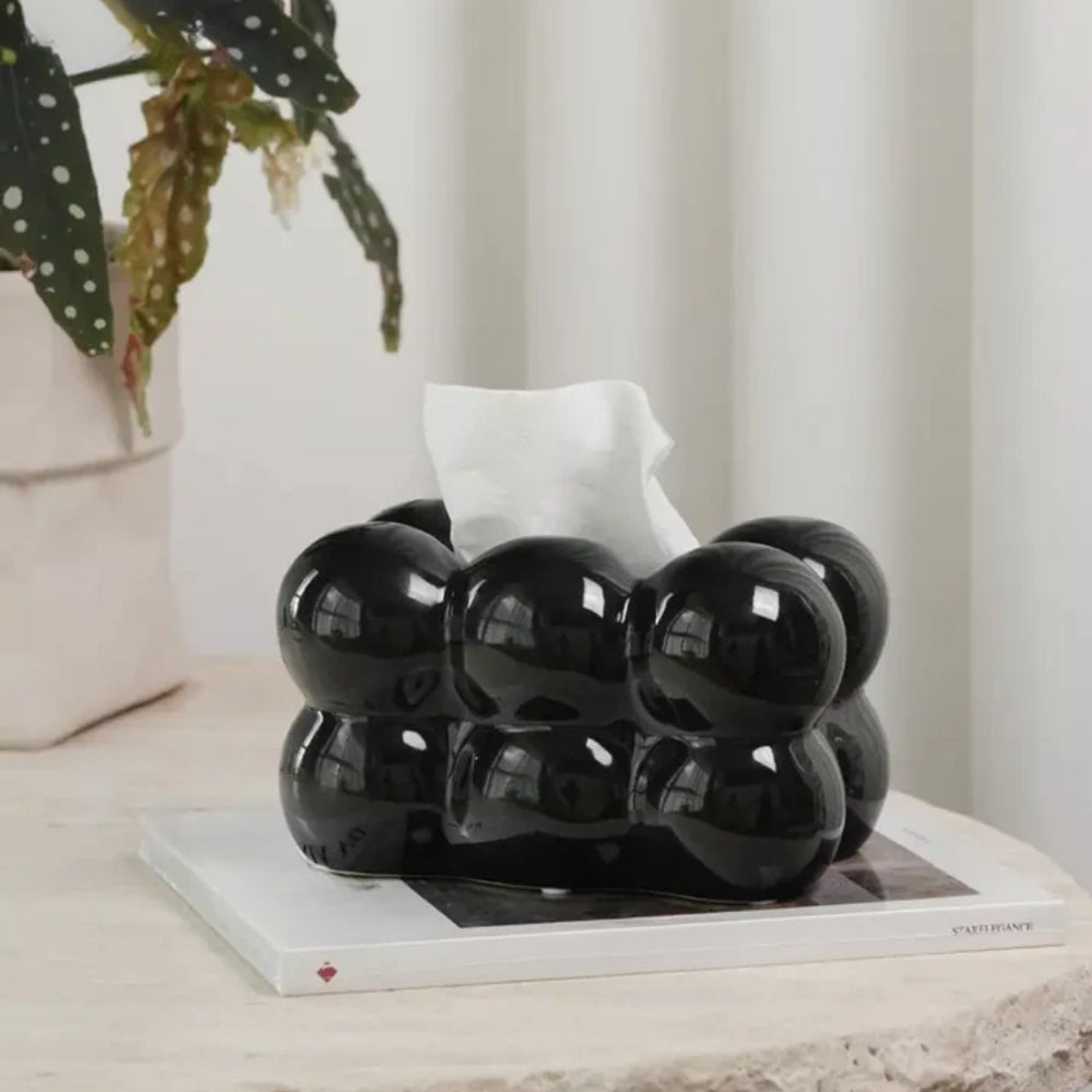 Marshmallow Ceramic Tissue Box - Compact - Novelty Design - Image 2