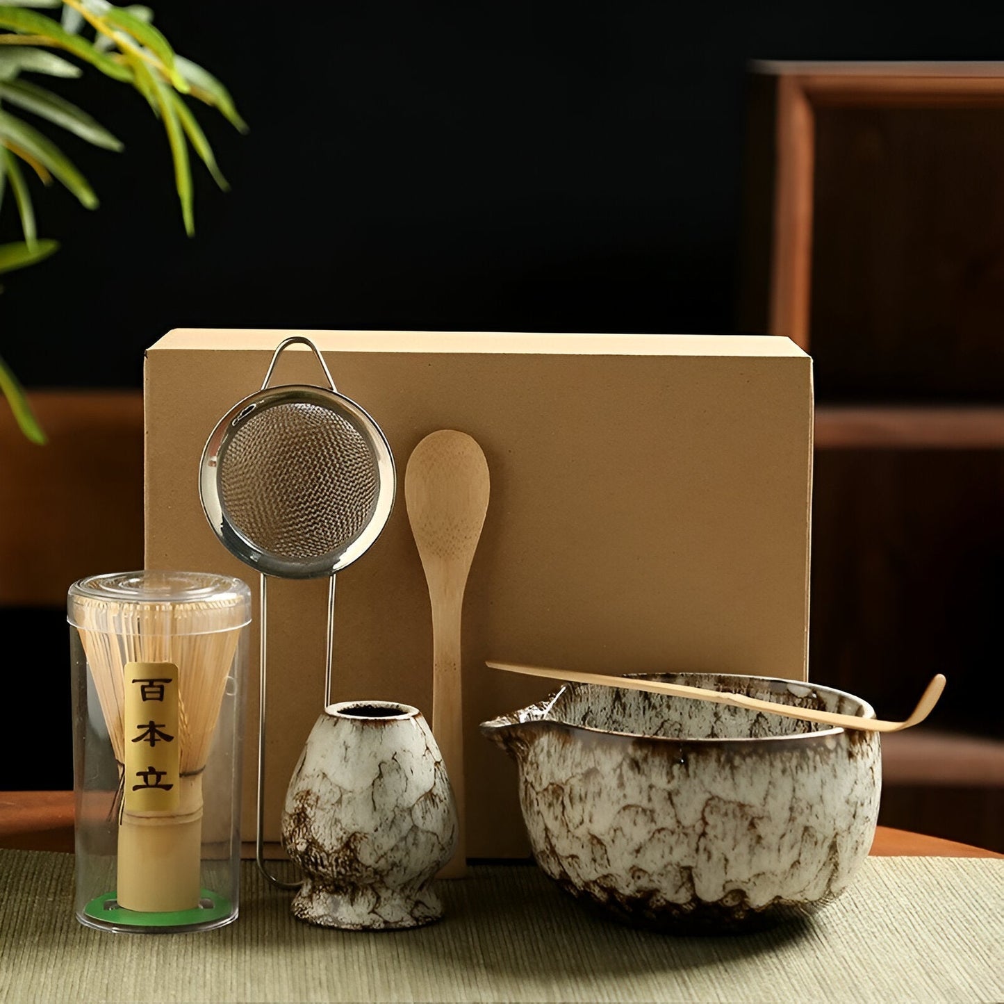 Matcha Ceramic Set - Traditional Tea Ceremony | 6 Pieces