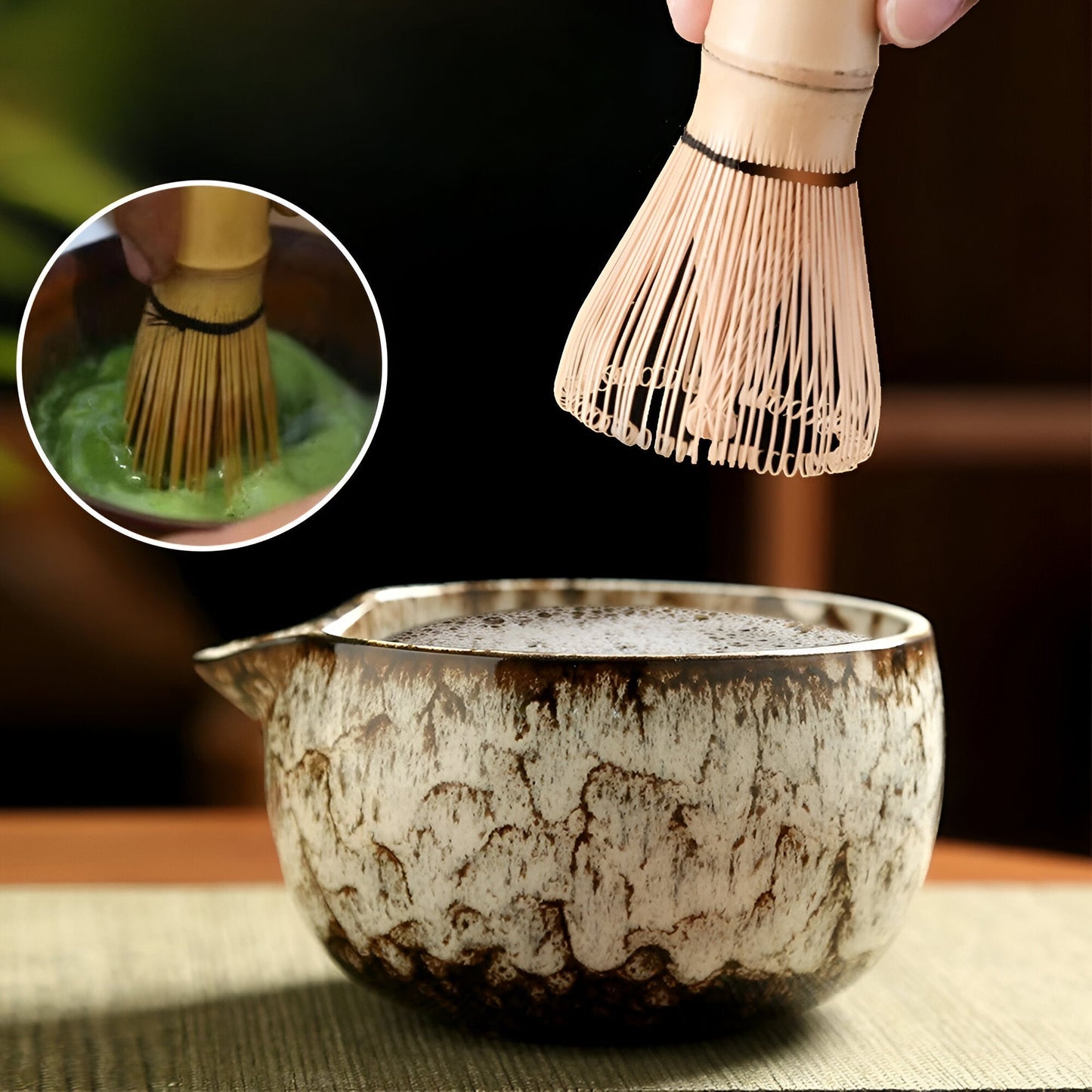Matcha Ceramic Set - Traditional Tea Ceremony | 6 Pieces