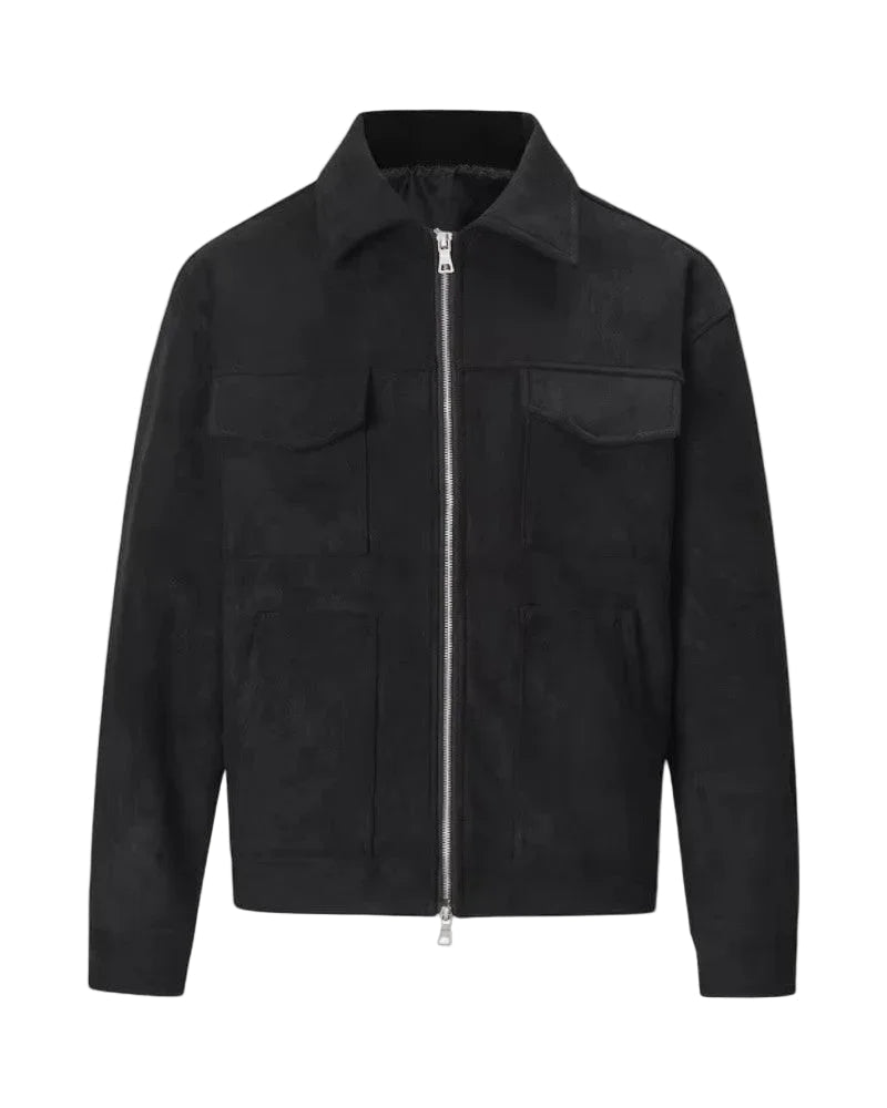 Men's Casual Jacket with Zipper and Pockets
