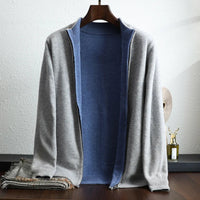Men's Casual Long-Sleeve Open-Front Cardigan
