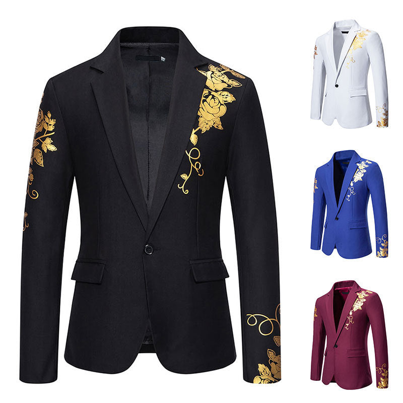 Men's Elegant Floral Blazer