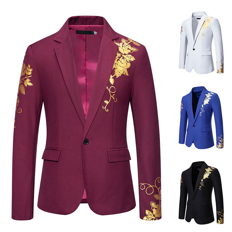 Men's Elegant Floral Blazer
