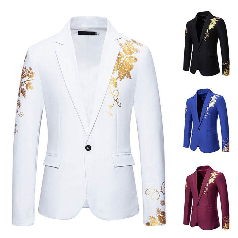Men's Elegant Floral Blazer