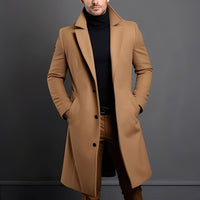 Men's Elegant Wool Trench Coat