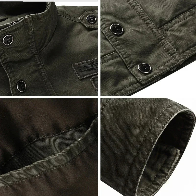 Men's Mid-Season Military Jacket – Rugged & Functional