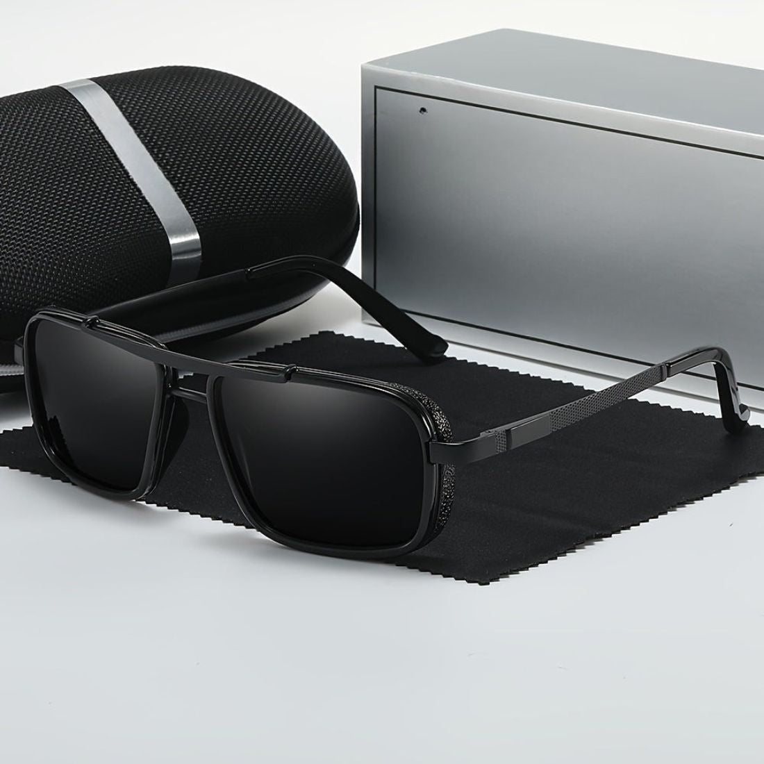 Men's Polarized Sunglasses with Classic Square Frame