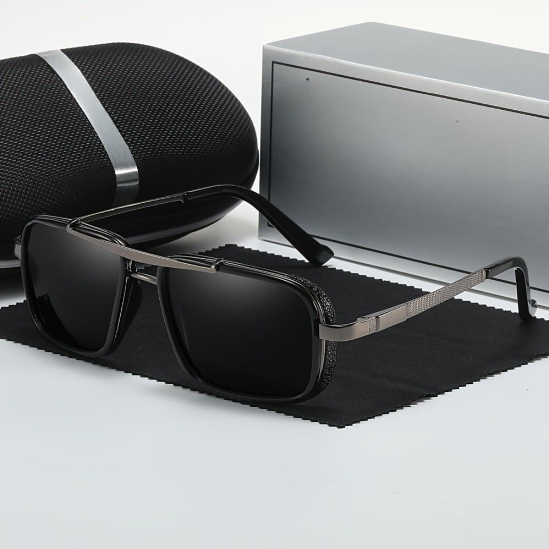 Men's Polarized Sunglasses with Classic Square Frame