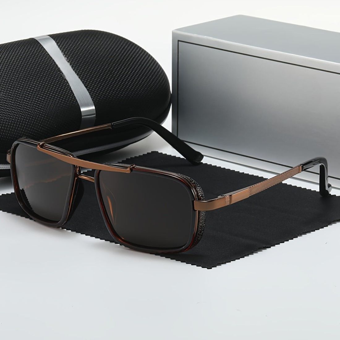 Men's Polarized Sunglasses with Classic Square Frame