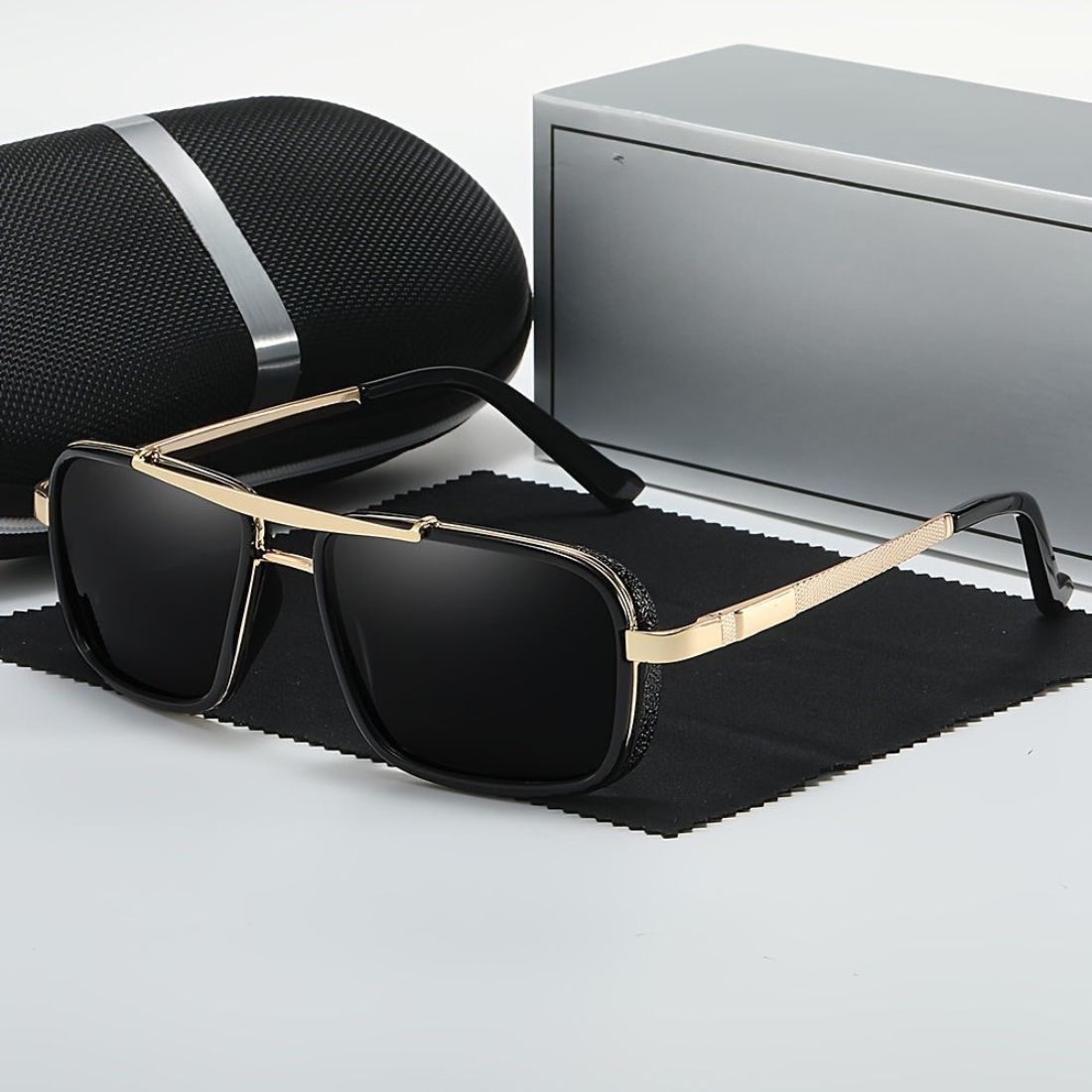 Men's Polarized Sunglasses with Classic Square Frame