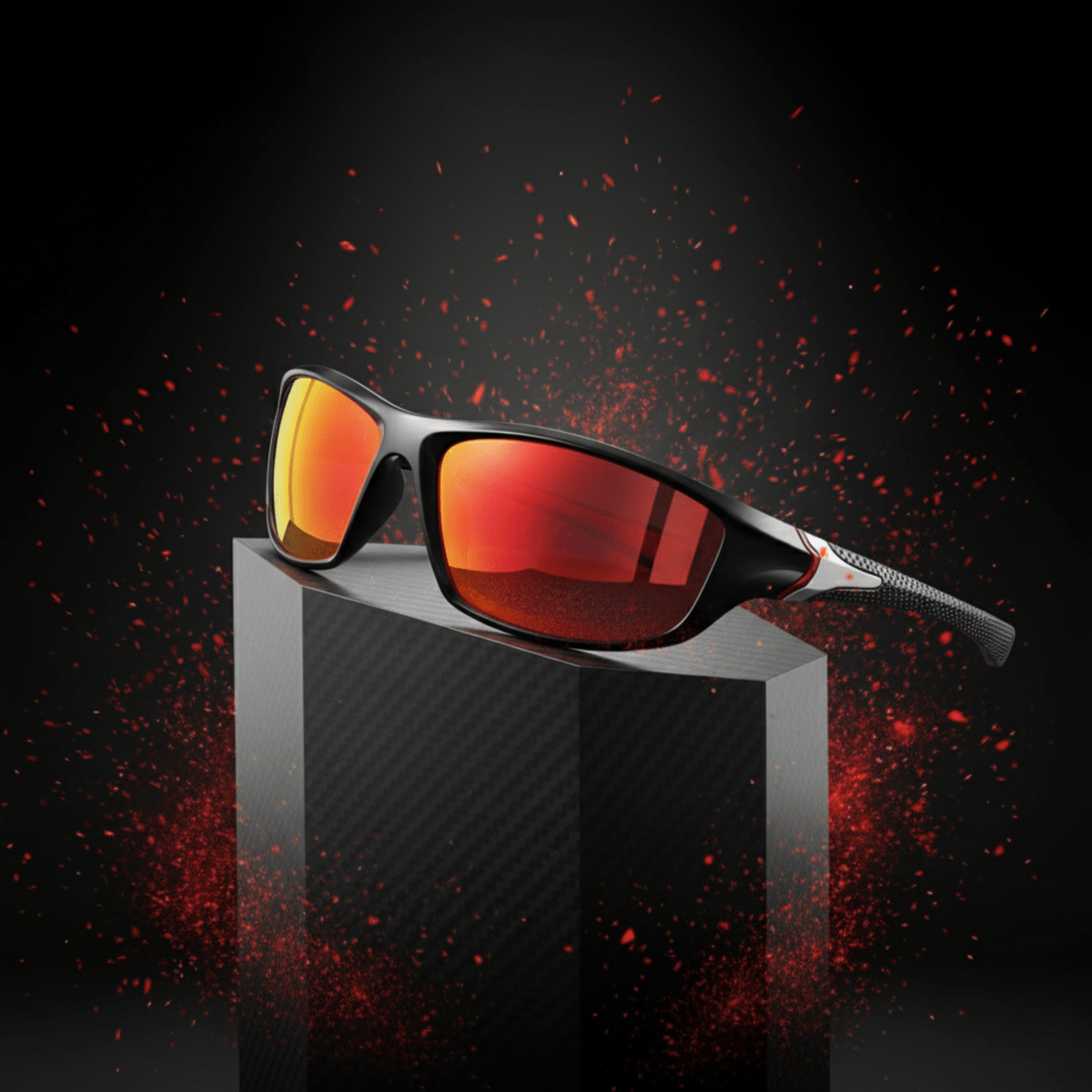 Men's Polarized UV400 Sports Sunglasses – Lightweight Frame and Rubberized Temples