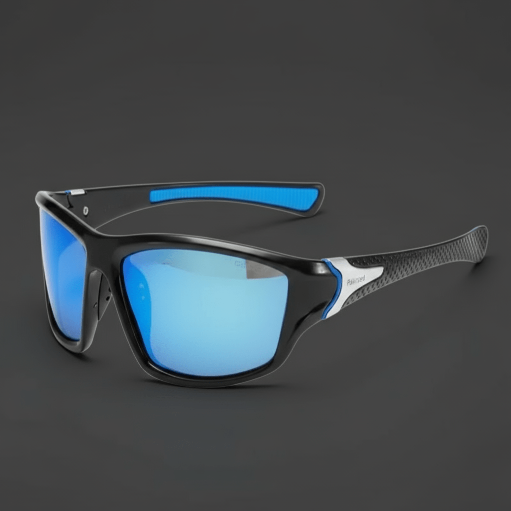 Men's Polarized UV400 Sports Sunglasses – Lightweight Frame and Rubberized Temples