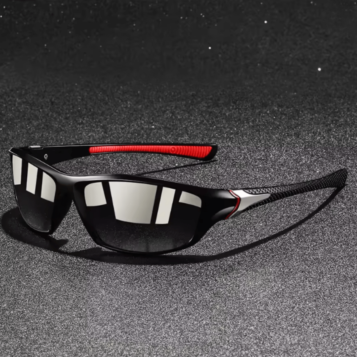 Men's Polarized UV400 Sports Sunglasses – Lightweight Frame and Rubberized Temples