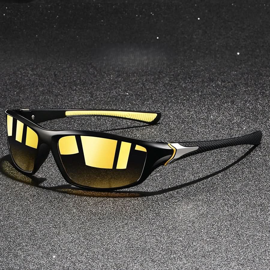 Men's Polarized UV400 Sports Sunglasses – Lightweight Frame and Rubberized Temples