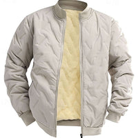 Men's Quilted Fleece-Lined Full-Zip Bomber Jacket
