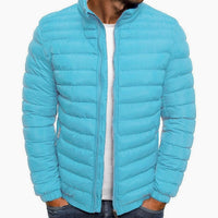 Men's Quilted Lightweight Stand-Collar Puffer Jacket