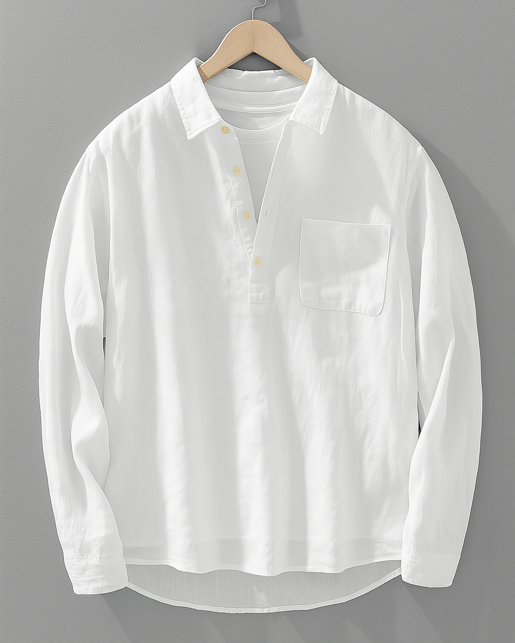 Men's Relaxed Fit Popover Casual Shirt