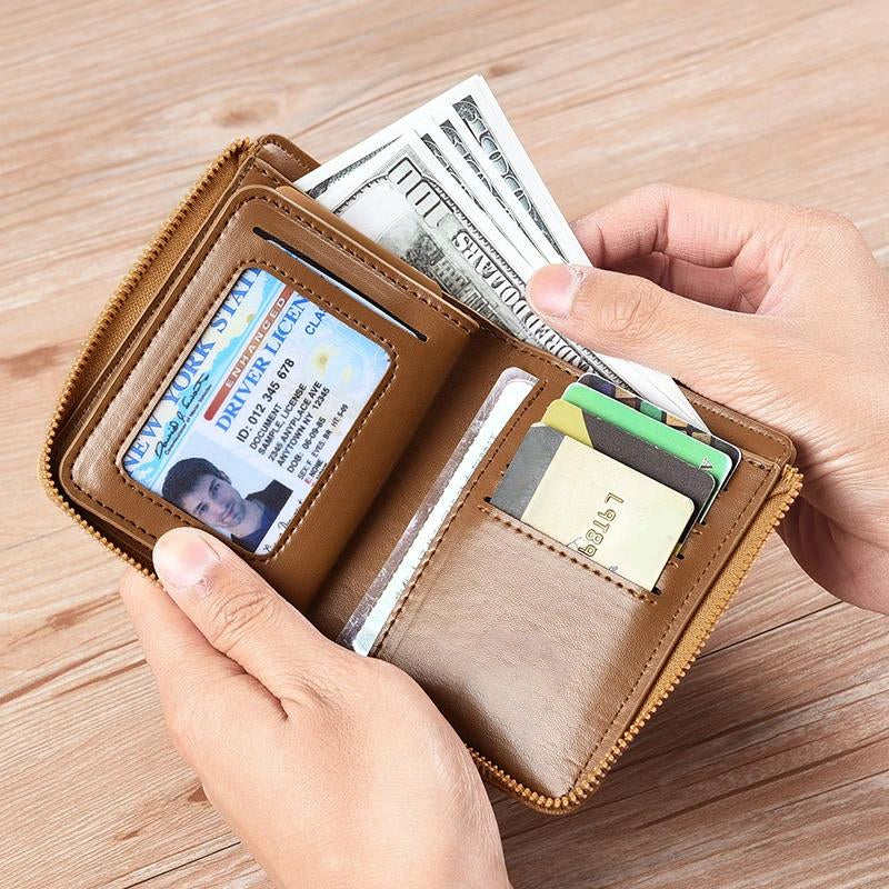 Men's RFID-Blocking Wallet with Elegant Design