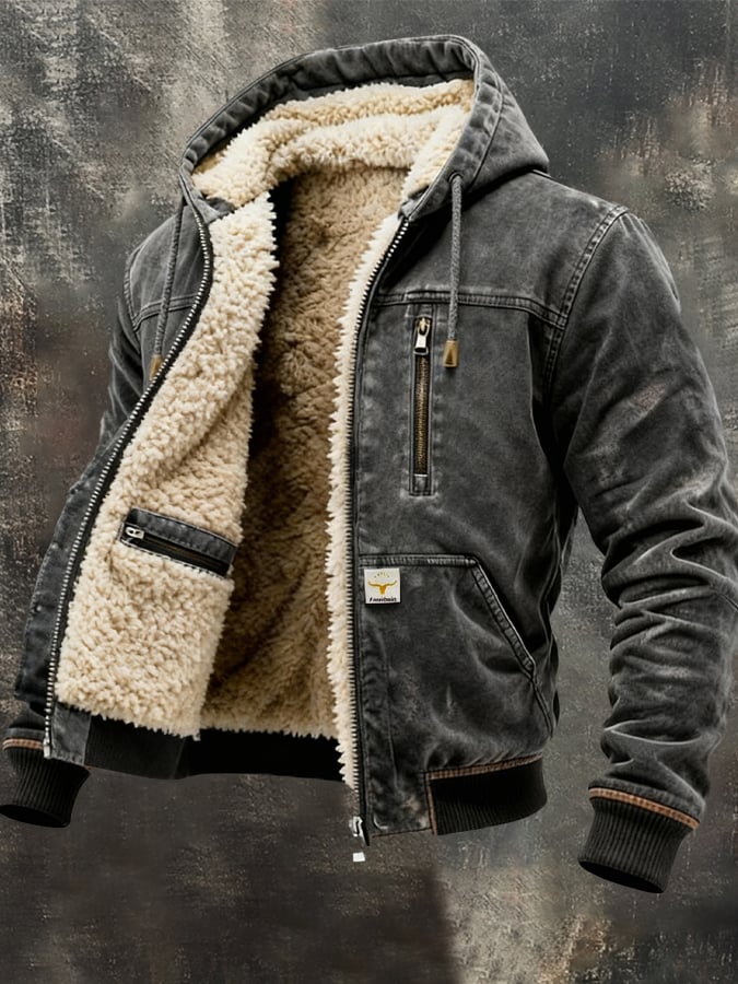 Men's Rugged Warm Jacket with a Comfortable Fit