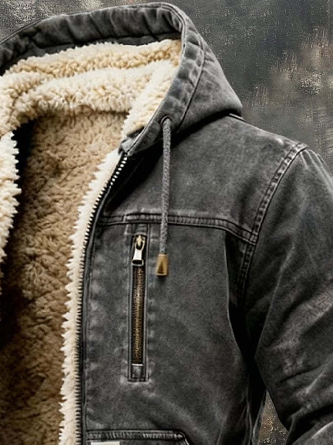 Men's Rugged Warm Jacket with a Comfortable Fit