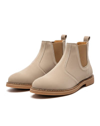 Men's Slip-On Leather Chelsea Boots with Rubber Sole