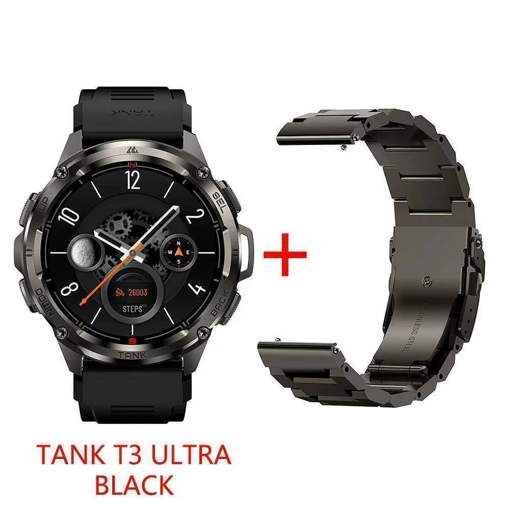 Men's T3 Ultra GPS AMOLED Smartwatch - Rugged Fitness Tracker