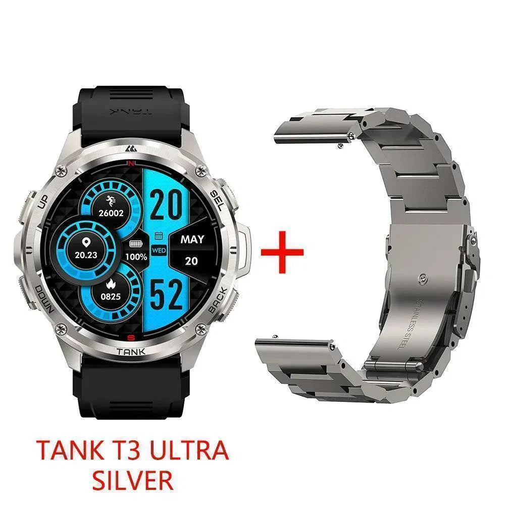 Men's T3 Ultra GPS AMOLED Smartwatch - Rugged Fitness Tracker