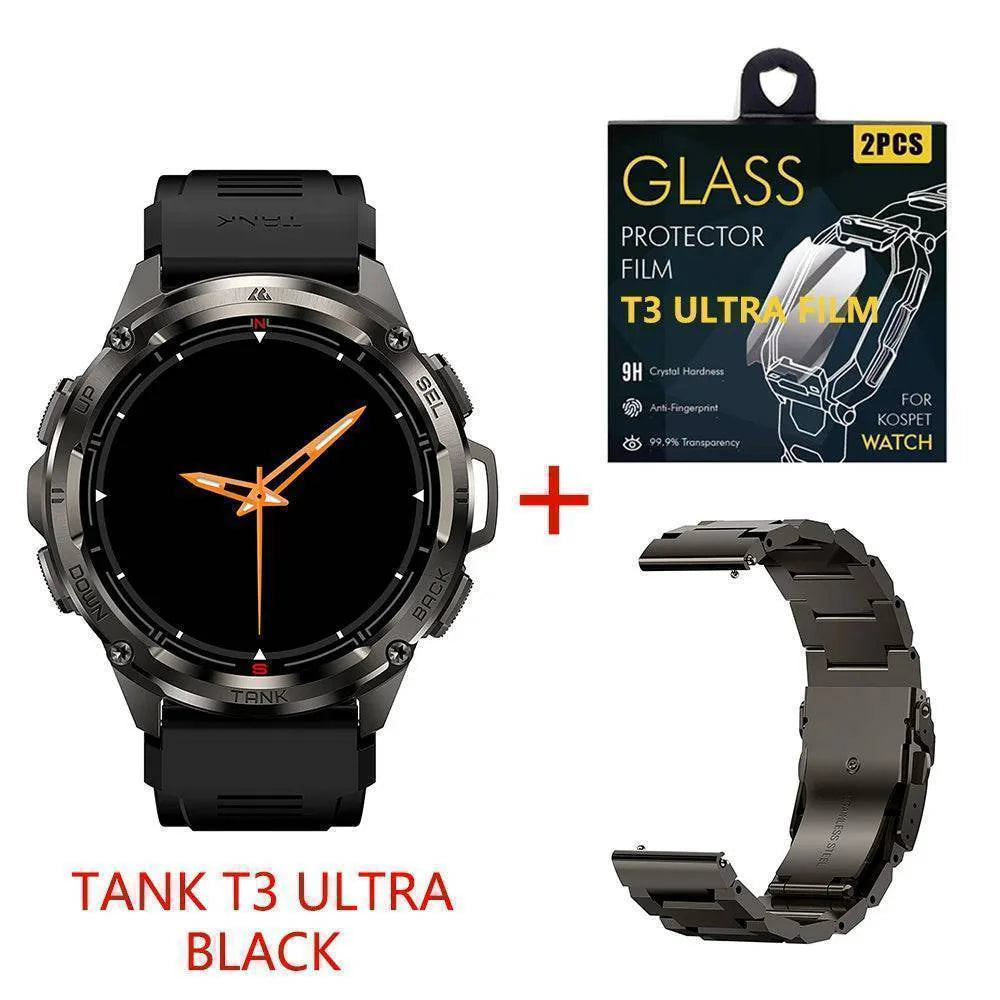 Men's T3 Ultra GPS AMOLED Smartwatch - Rugged Fitness Tracker