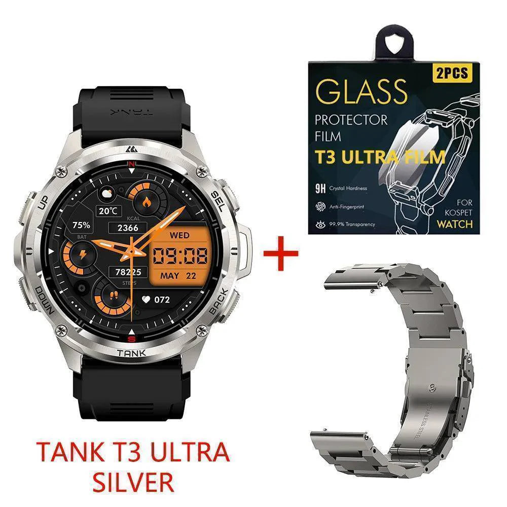 Men's T3 Ultra GPS AMOLED Smartwatch - Rugged Fitness Tracker