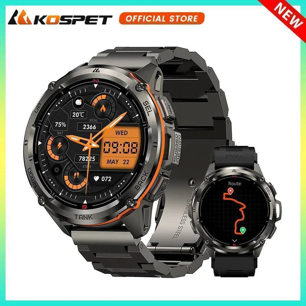 Men's T3 Ultra GPS AMOLED Smartwatch - Rugged Fitness Tracker
