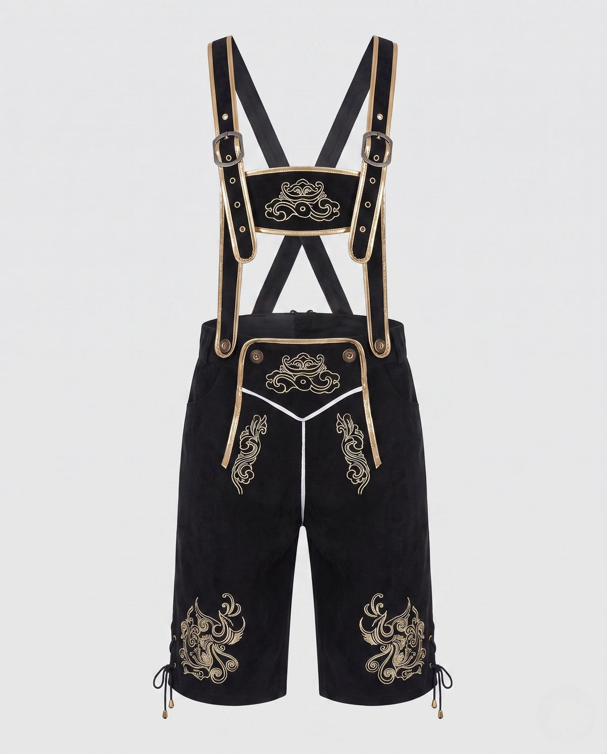 Men's Trachten Bib Shorts with Traditional Embroidery