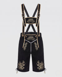 Men's Trachten Bib Shorts with Traditional Embroidery