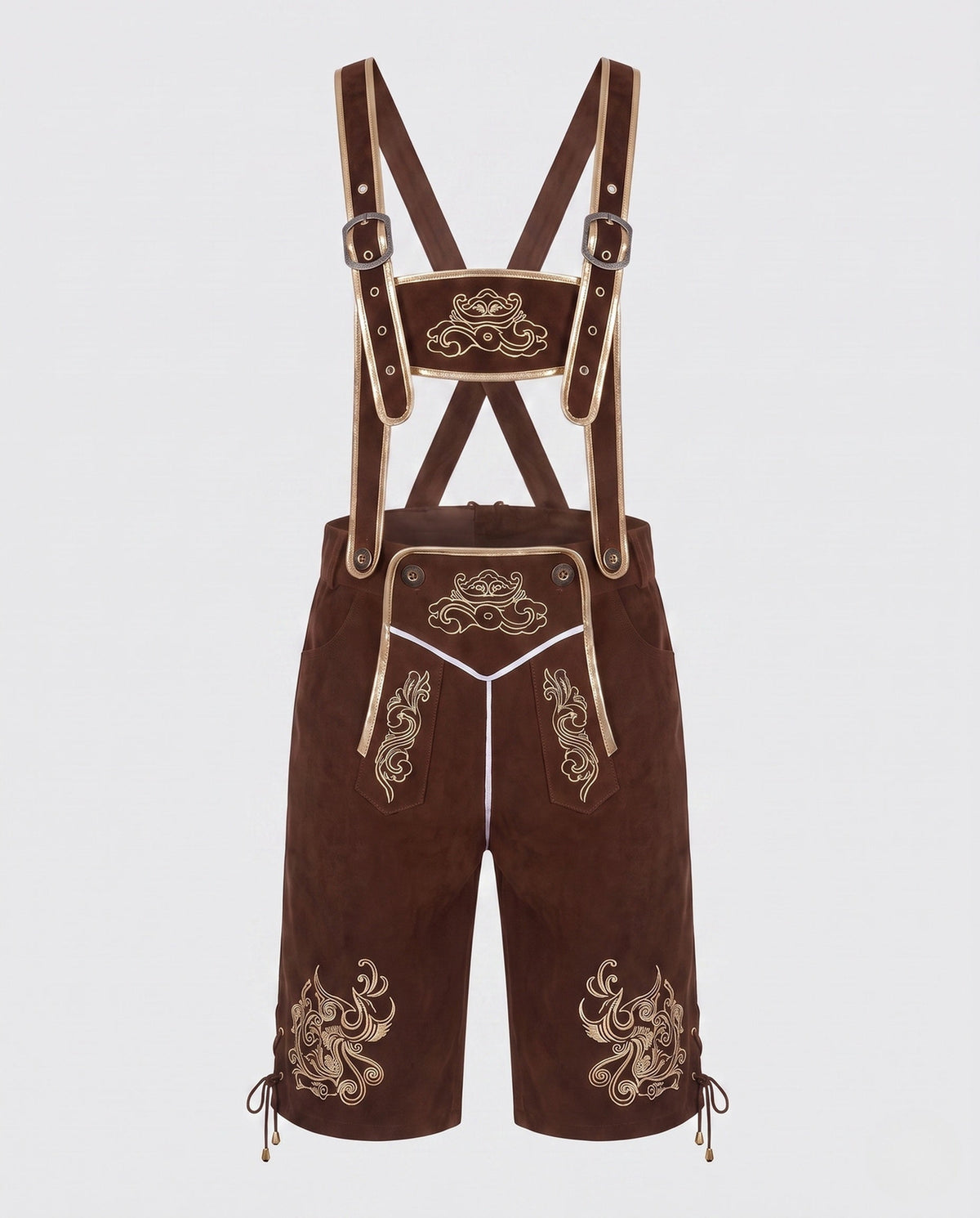 Men's Trachten Bib Shorts with Traditional Embroidery