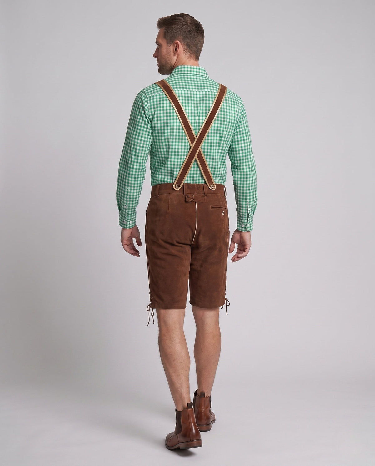 Men's Trachten Bib Shorts with Traditional Embroidery