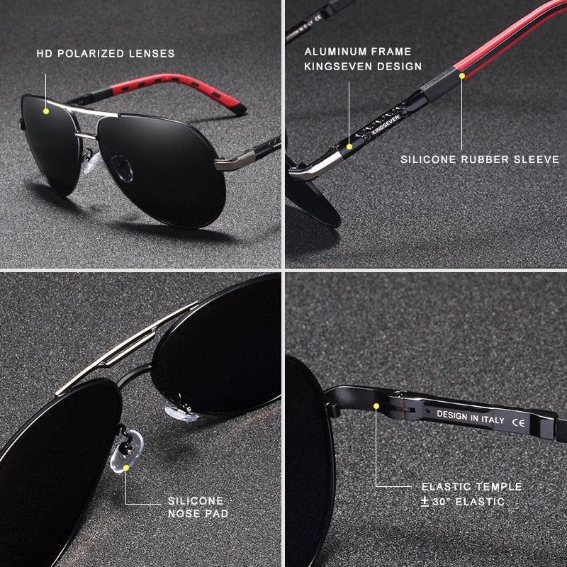 Men's Vintage Aluminum Polarized Sunglasses