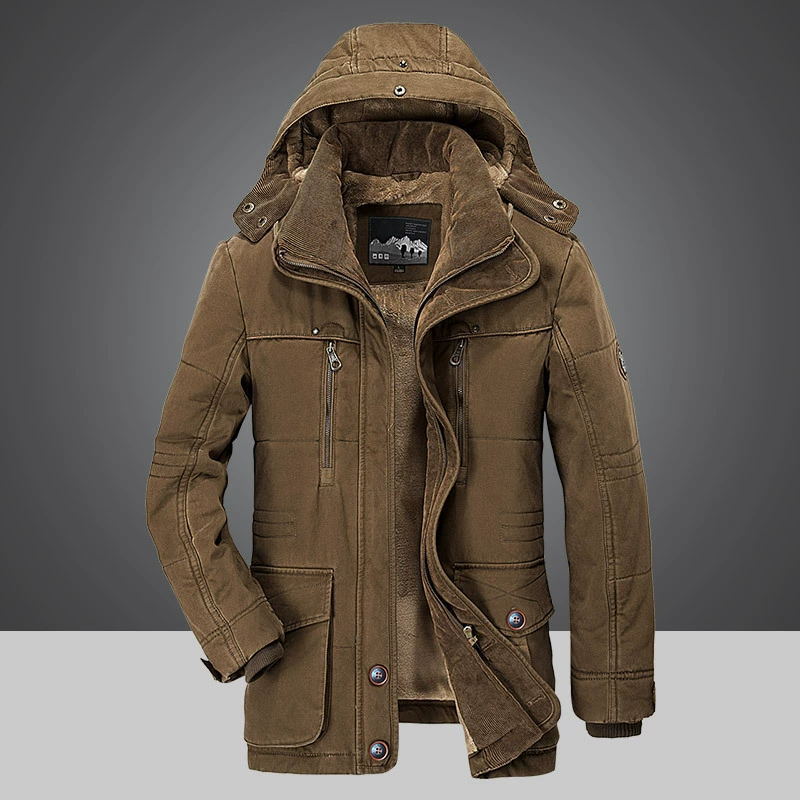 Men's Warm Hooded Down Jacket – Stylish Winter Coat Outerwear