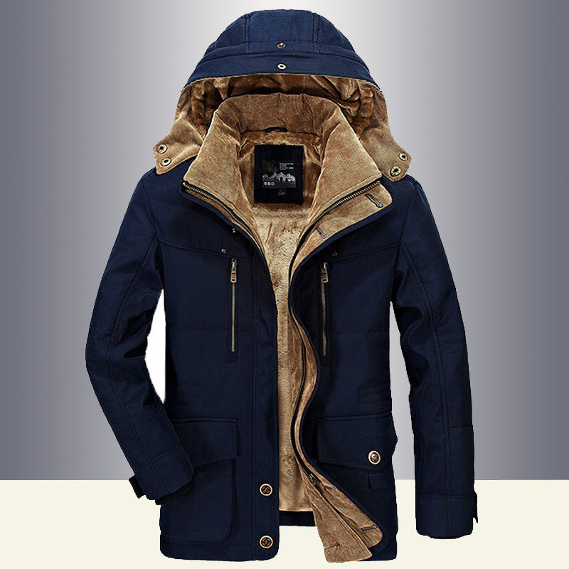 Men's Warm Hooded Down Jacket – Stylish Winter Coat Outerwear