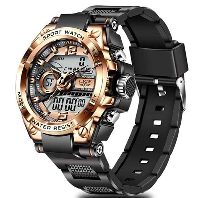 Men's Waterproof LED Digital Analog Sport Watch
