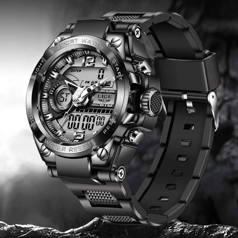 Men's Waterproof LED Digital Analog Sport Watch