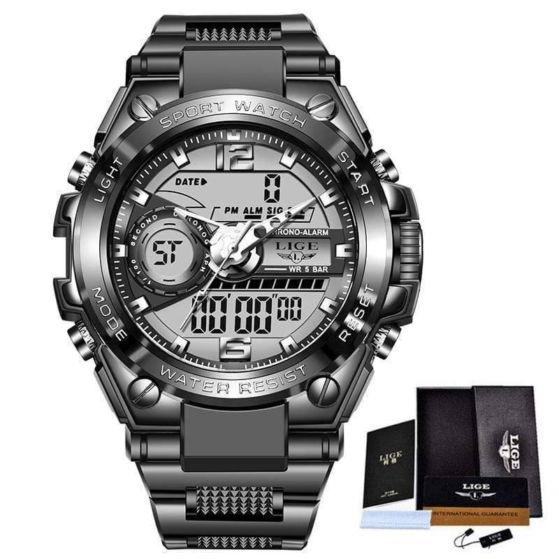 Men's Waterproof LED Digital Analog Sport Watch