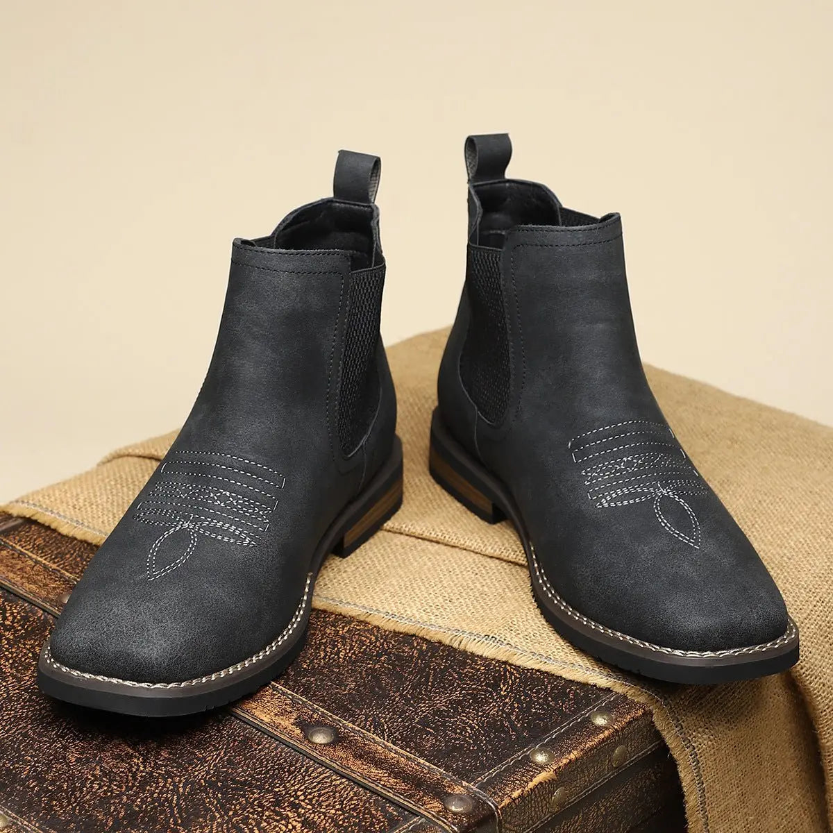 Men's Western-Stitch Chelsea Slip-On Ankle Boots