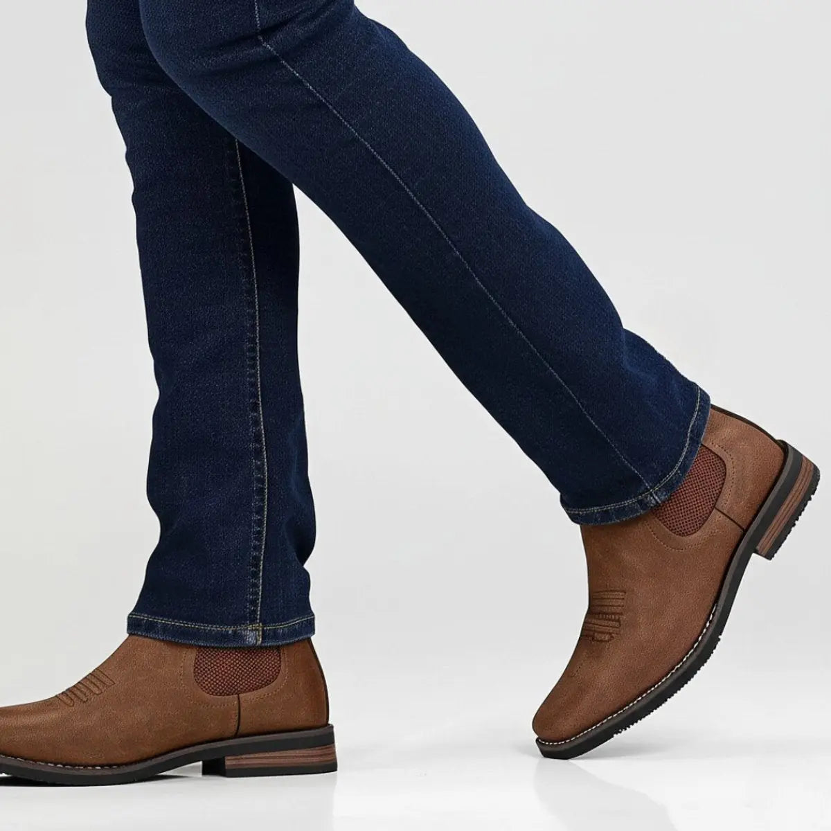 Men's Western-Stitch Chelsea Slip-On Ankle Boots