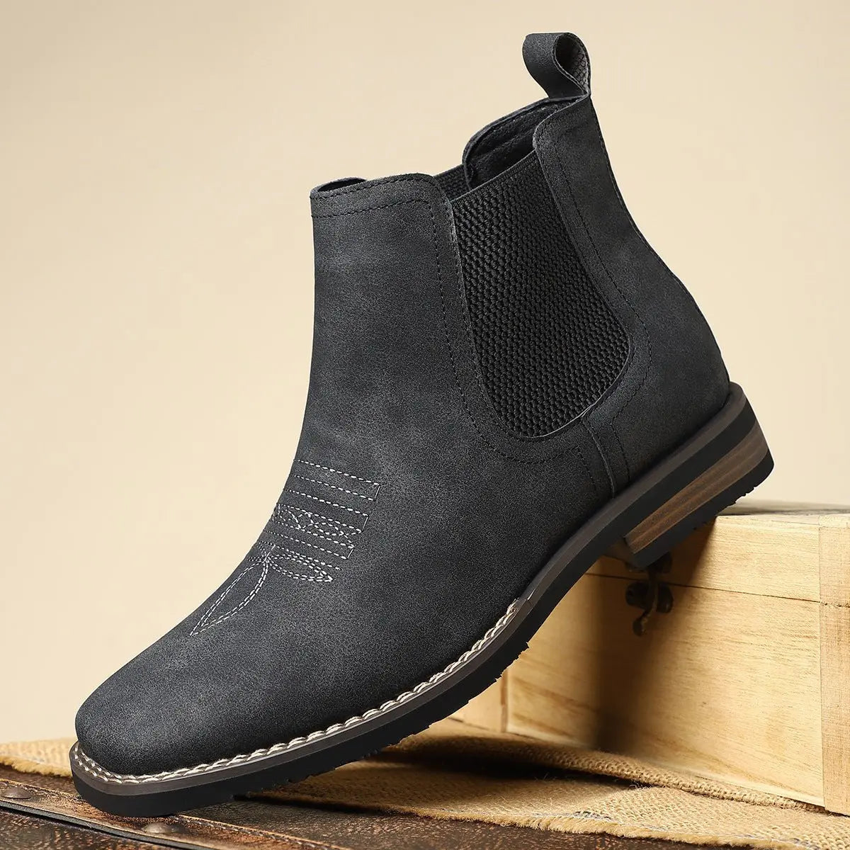 Men's Western-Stitch Chelsea Slip-On Ankle Boots